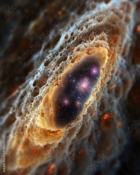 Fototapeta Layered space view halo to galactic center with globular clusters visible Globular Clusters and Galactic Center Halo depth composite Space photography composite Telephoto lens