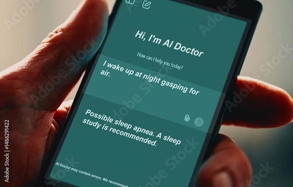 Fototapeta Artificial Intelligence-Based Healthcare Mobile App I wake