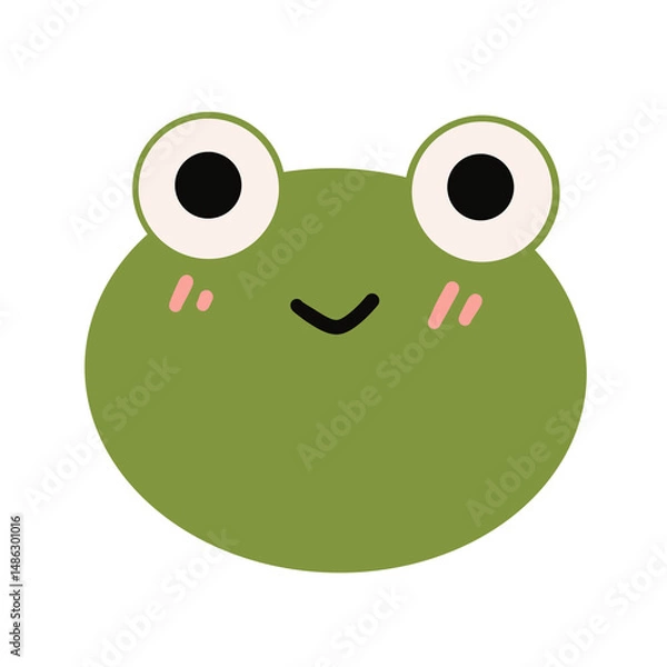 Obraz funny green cutr frog