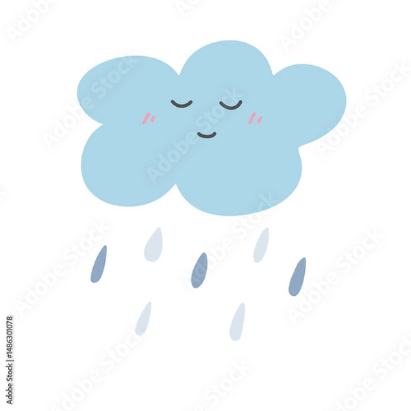 Obraz cloud with rain drops