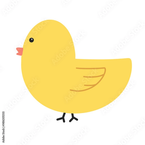Obraz Cute easter yellow chick cartoon