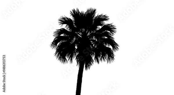 Obraz Midnight Palm Silhouette AI Generated