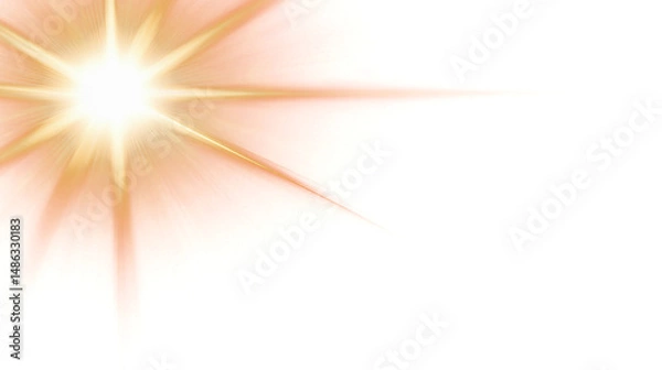 Obraz Bright Sun Flare Effect on Transparent Background.