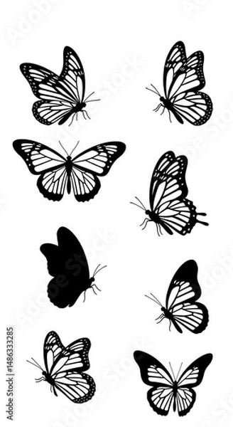 Obraz Ephemeral Wings in Ink AI Generated