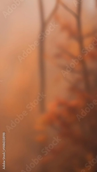 Fototapeta A warm autumnal texture with soft, blurred tones of orange, amber, and deep brown blending into a cozy haze.6
