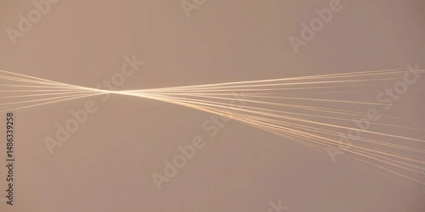 Fototapeta A web of golden light weaving through deep space, representing creativity, connections, and career growth.14