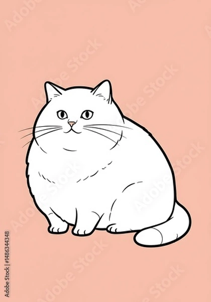 Obraz Chubby Cloud Kitty AI Generated