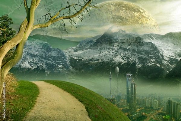 Obraz Science-Fiction City