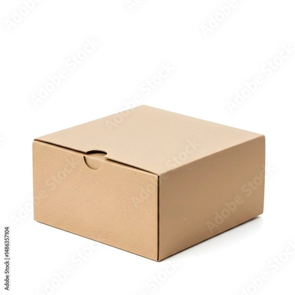 Obraz Eco-friendly recycled packaging box, white background