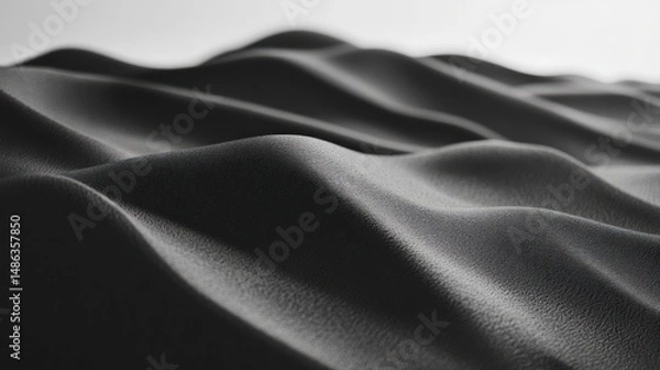 Fototapeta Abstract gray undulating textured surface background design