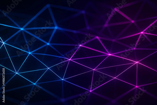 Fototapeta Abstract neon geometric pattern background.