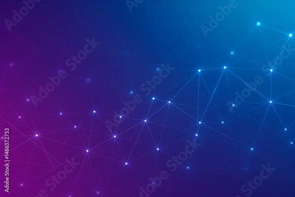 Fototapeta Abstract digital background with glowing dots.