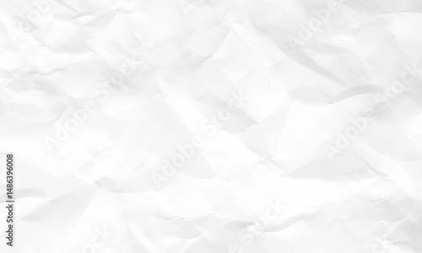 Fototapeta White Paper Texture background. Crumpled white paper abstract shape background with space paper for text. 