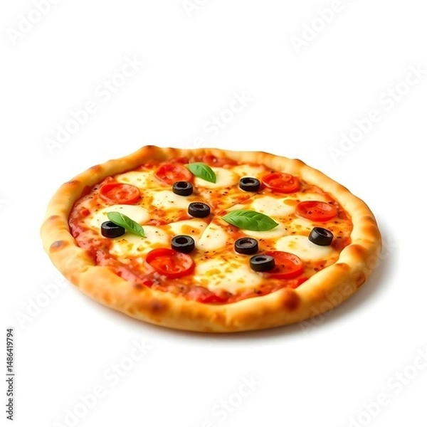 Fototapeta pizza isolated on white background