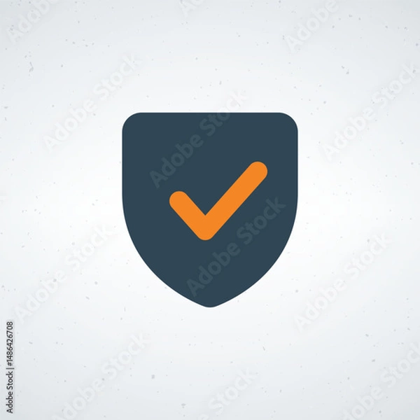 Obraz Shield Icon with Checkmark Symbolizing Security and Protection