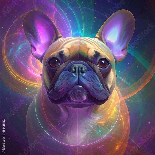 Obraz French Bulldog in digital art theme