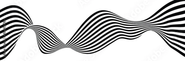 Fototapeta Optical illusion Abstract wave background vector illustration.