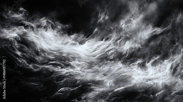 Obraz The storm raged each gust of wind an engraving