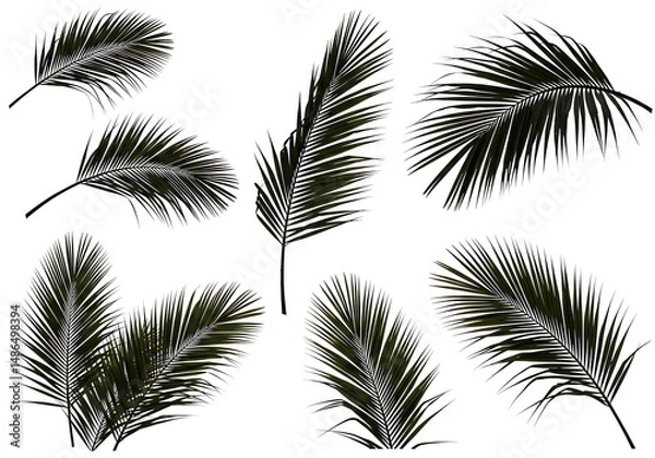 Fototapeta Emerald Fronds AI Generated