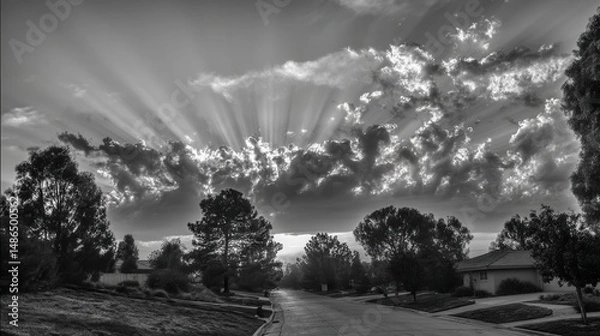 Obraz sunlight that illuminates nature with aesthetics
