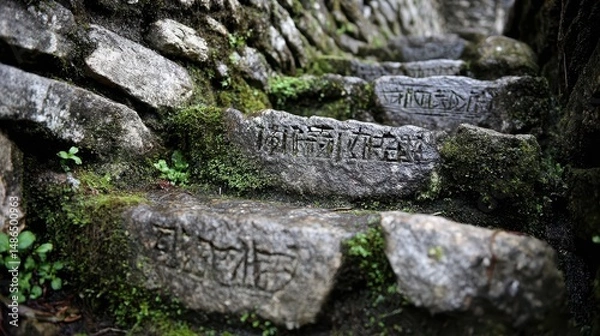 Obraz stairs in a historic place from ancient Greece