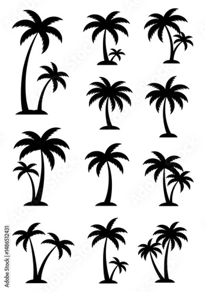 Obraz Palm Paradise: Silhouette Collection AI Generated