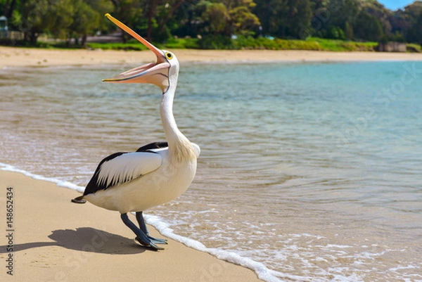 Obraz Pelican on the beach