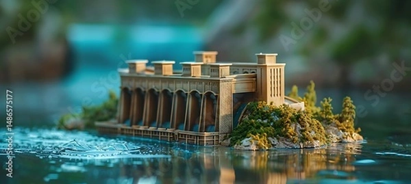 Obraz Model of Renewable Energy: Hydel Power
