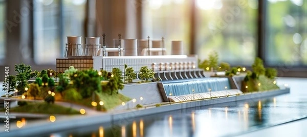 Obraz Hydel Power Model with Working Turbine
