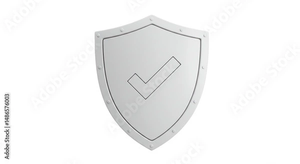 Obraz Isolated Shield with Checkmark