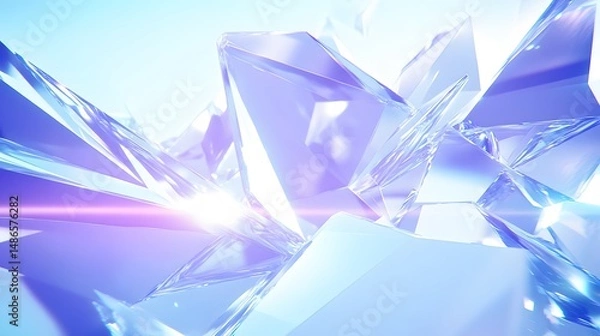 Obraz Abstract Shattered Crystal Glass Texture Background