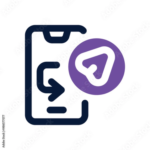 Fototapeta share duotone icon. Sleek and modern vector icon for websites, mobile apps, marketing materials, and corporate design. Fully scalable and ready to use.