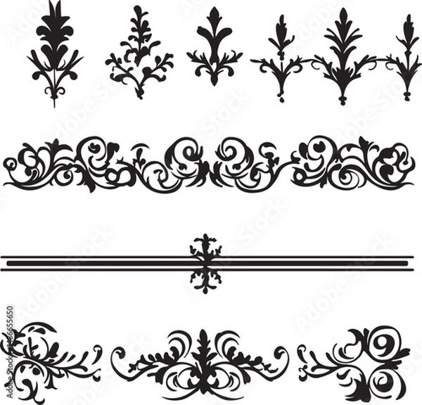 Obraz Elegant Vector Floral Ornaments and Decorative Design Elements