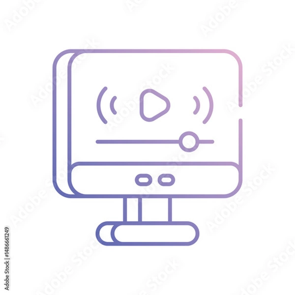 Fototapeta Streaming icon vector stock illustration