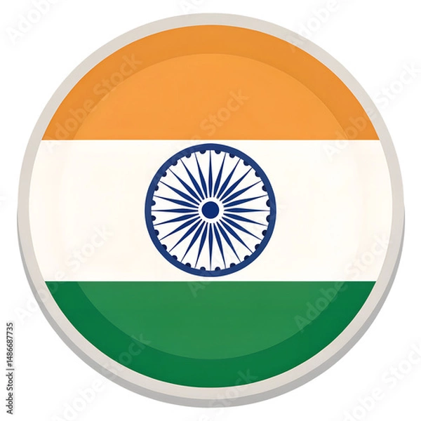 Obraz Circular National Flags Collection – Premium Vector Icon Set

