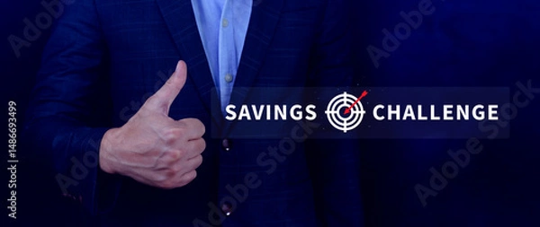 Fototapeta Savings Challenge, Saving money and financial goals or challenges concept, Turn Small Changes into Big Financial Wins. Creative Ways to Achieve Your Financial Goals.