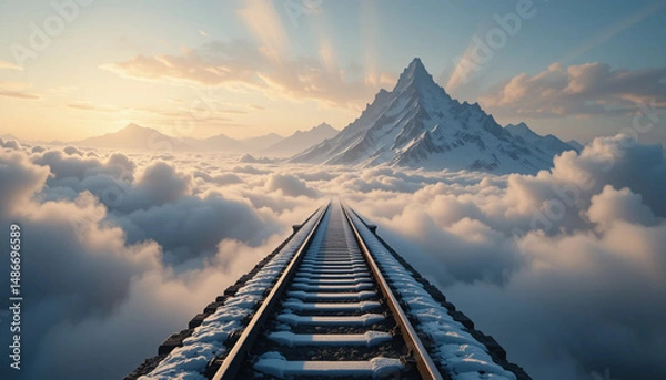 Obraz Railway to the Summit