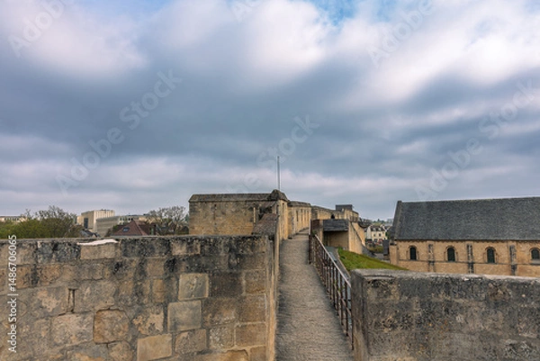 Obraz Wandering through the ancient walls of Caen Castle, Caen, France