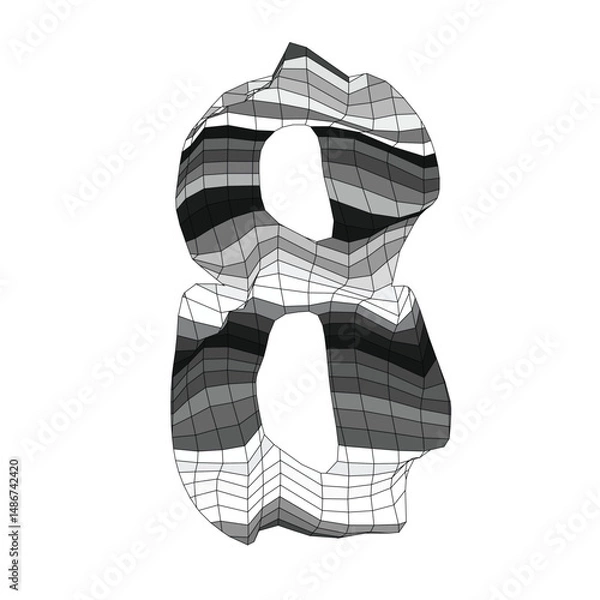 Fototapeta Stone Glyphs - Number 8