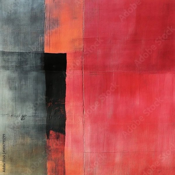 Fototapeta Abstract art with bold colors and geometric shapes