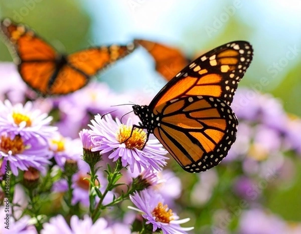 Obraz Custom AI Whispers of Wings: The Butterfly's Dance
A delicate journey through color, light, and nature's silent grace.