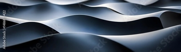 Fototapeta Abstract design with layered, flowing shapes.