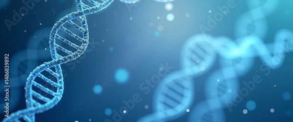 Obraz Expansive Minimalist Wallpaper Design: Gene Therapy Visualization with Advanced Digital Graphics for Biomedical Research and Clinical Innovation in Photo Stock