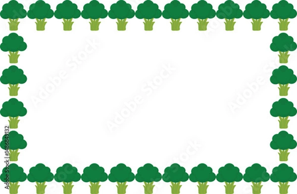 Fototapeta Broccoli, vegetable theme, for backgrounds and textures, border, frame.
