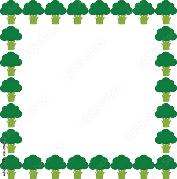 Fototapeta Broccoli, vegetable theme, for backgrounds and textures, border, frame.