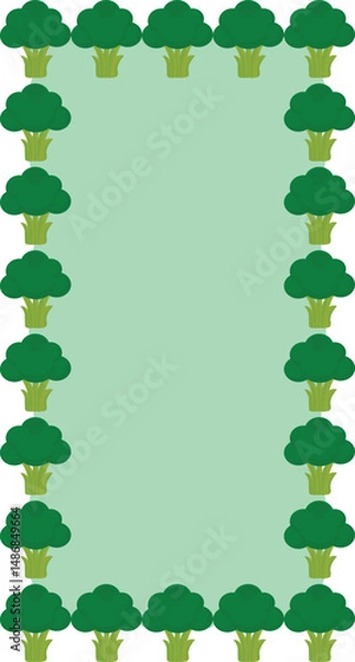 Fototapeta Broccoli, vegetable theme, for backgrounds and textures, border, frame, background.