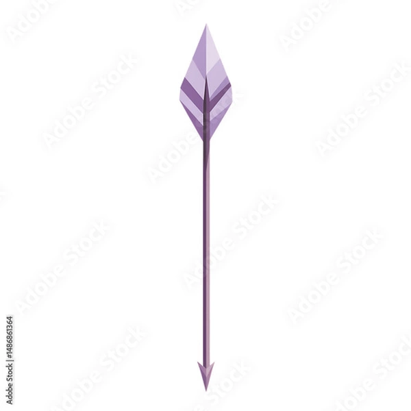 Fototapeta Contemporary Arrow with Clean Minimalist Geometry Isolated on Transparent Background