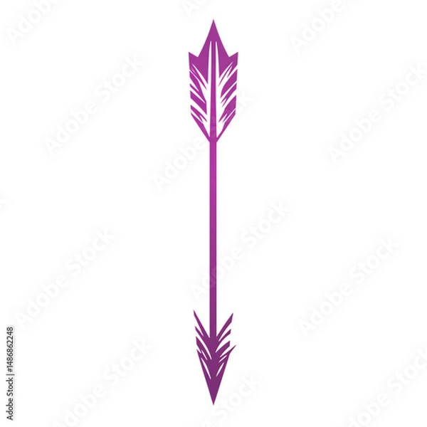 Fototapeta Contemporary Arrow with Minimal Sharp Vectors Isolated on Transparent Background