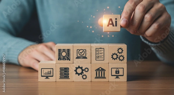 Obraz AI Integration: Building Blocks of Artificial Intelligence - Technology, Data, Security, Automation, and Innovation