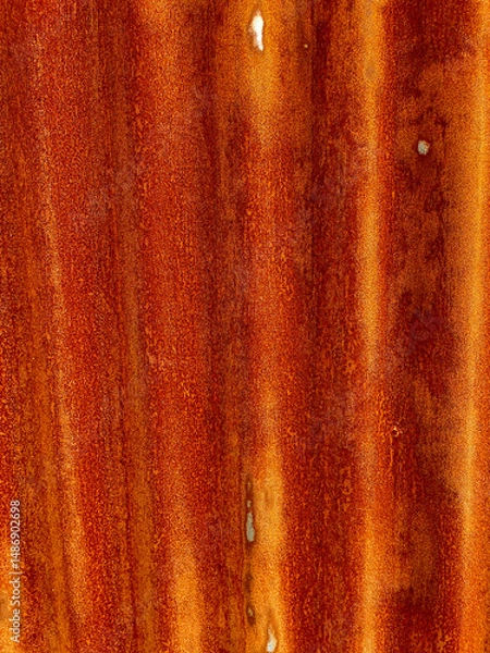 Fototapeta Rusty corrugated zinc material background is suitable for your design background.